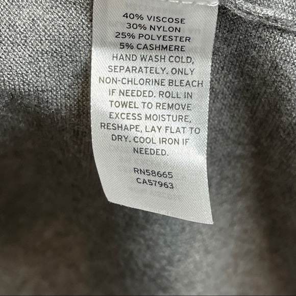 Halogen Dark Grey Heather Cashmere Blend Long Cardigan Size XS - Picture 5 of 7